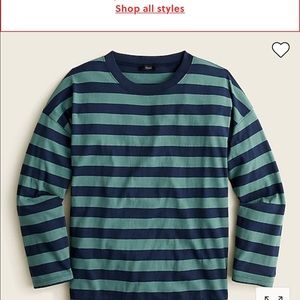 Bundle NEW Jcrew Essential wide-sleeve stripped T-shirt